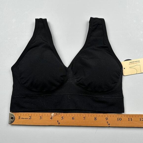 Truekind Bra Womens Small Black Everyday Throw On Wireless Bralette Padded - Picture 6 of 8
